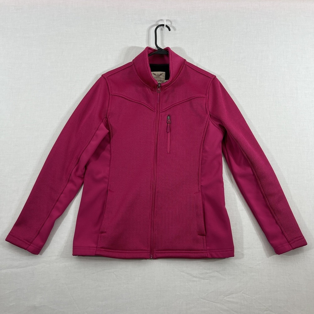 Faded Glory Jacket Pink Womens L Textured Waffle Ultra-Cute